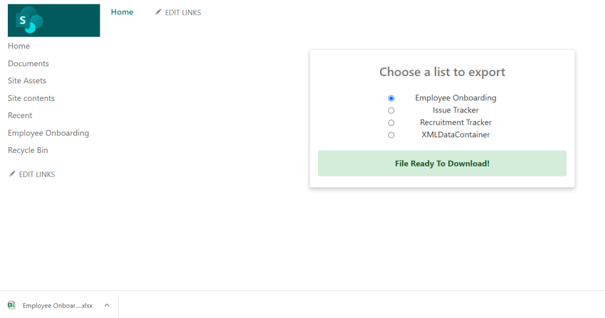 Export SharePoint List Items - JSON to Excel